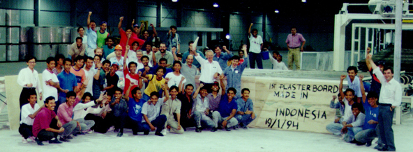 Papan gypsum pertama di Indonesia